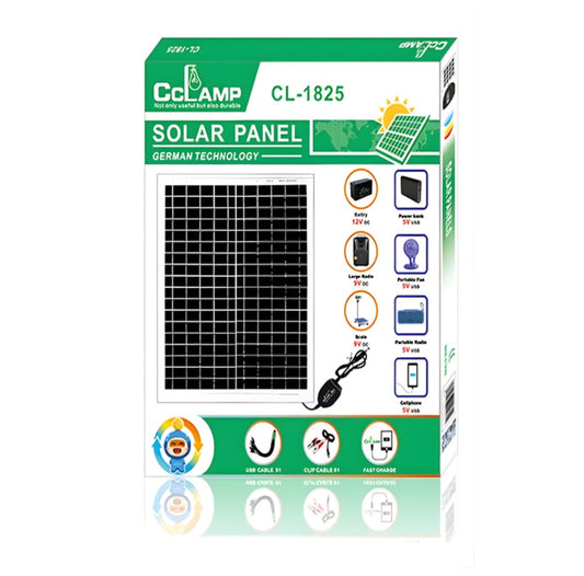 Panel Solar Portátil 120W USB Carga Rápida Energía Portátil 1825 cllamp