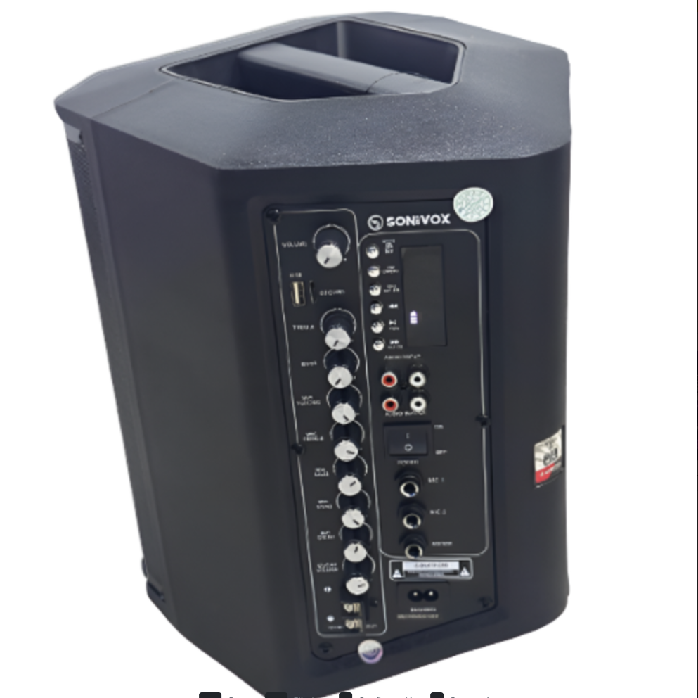 Cabina De Sonido Activa Profesional Sonivox Vs-ssac101 Negro