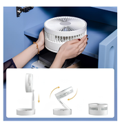 Ventilador Usb Recargable Portátil Retráctil Plegable
