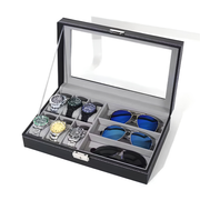 Organizador Relojes Gafas Joyero Estuche Caja 6+3 Espacios
