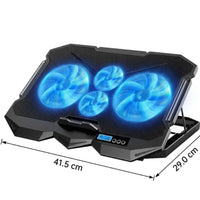 Base Enfriadora Laptop Gamer 4 Ventiladores Pantalla Lcd Led