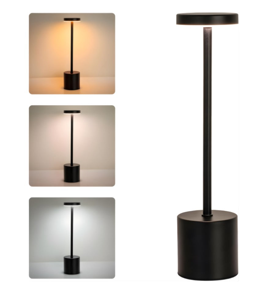 Lampara De Mesa Luz Led Recargable 3 Tonos de Luz Regulable Multifuncional