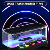 Parlante  Transparente Rgb Portatil Teclas Mecanicas Flotantes