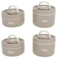 Set Lonchera Térmica con 4 Recipientes Herméticos Bolsa Portátil