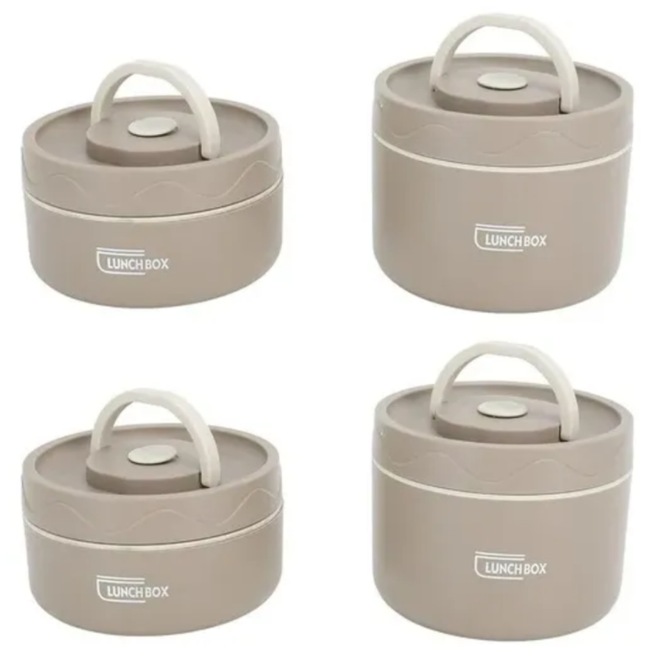 Set Lonchera Térmica con 4 Recipientes Herméticos Bolsa Portátil