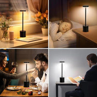 Lampara De Mesa Luz Led Recargable 3 Tonos de Luz Regulable Multifuncional
