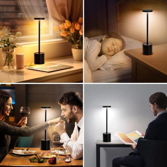 Lampara De Mesa Luz Led Recargable 3 Tonos de Luz Regulable Multifuncional