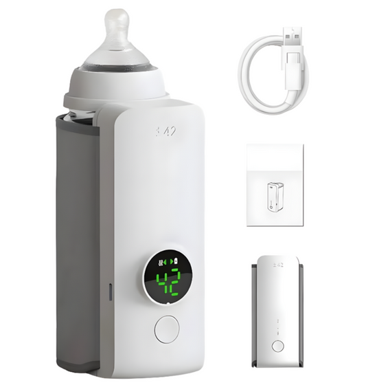 Calentador De Biberon Portatil Inalambrico Recargable Blanco