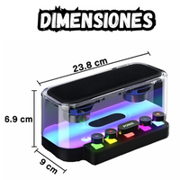 Parlante  Transparente Rgb Portatil Teclas Mecanicas Flotantes