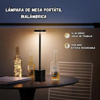 Lampara De Mesa Luz Led Recargable 3 Tonos de Luz Regulable Multifuncional