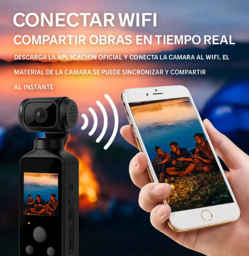 Cámara Deportiva Pocket Portátil 4k Multifuncional Wifi