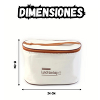 Set Lonchera Térmica con 4 Recipientes Herméticos Bolsa Portátil