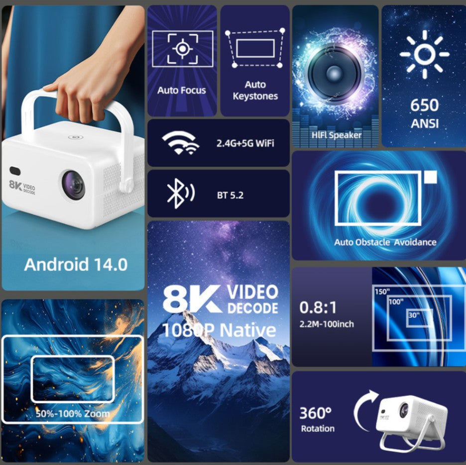 Mini Proyector Cine En Casa Led Tp-300 Hdmi 100 Pulgadas 1080p