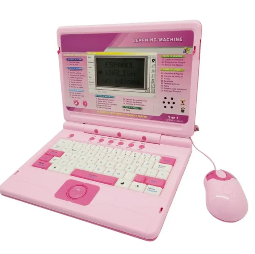 Computador Educativo Bilingüe Rosa Con 33 Funciones 2 En 1 Rosa