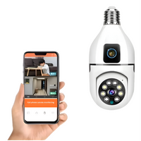 Camara De Seguridad Doble Lente Tipo Bombillo Wifi V380 Pro