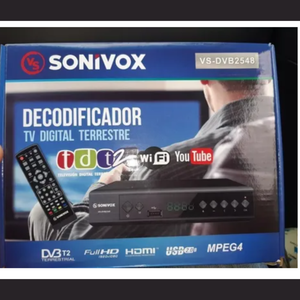 Decodificador Tdt Sonivox Vsdvb2548 Tv Digital Terrestre Usb