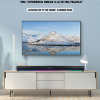 Barra de Sonido Bluetooth con Subwoofer Potente Luces LED RGB