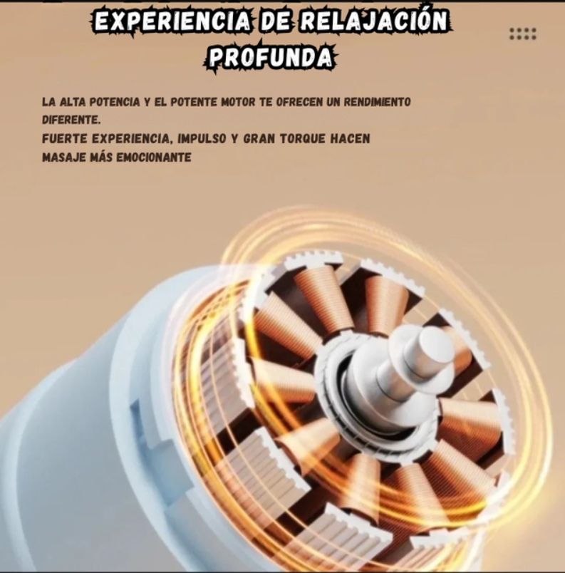Masajeador Muscular Electrico Gun Tipo Pistola 3 Cabezales  LM-130