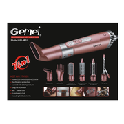 Cepillo Secador Gemei 7 En 1 Pro Moldeador Multifuncional