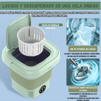 Mini Lavadora Portátil Plegable Práctica y Fácil de Transportar 9Lts