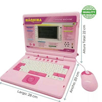Computador Educativo Bilingüe Rosa Con 33 Funciones 2 En 1 Rosa