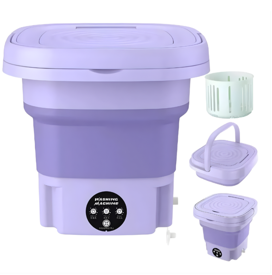 Mini Lavadora Portátil Plegable Práctica y Fácil de Transportar 9Lts