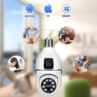 Camara De Seguridad Doble Lente Tipo Bombillo Wifi V380 Pro