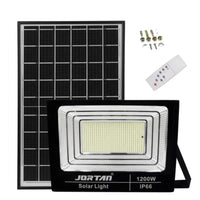 "Reflector Solar Led Jortan 1200w Ip67 Exterior Kit Con Panel 6v Gris Oscuro Blanco Frío "