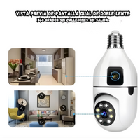 Camara De Seguridad Doble Lente Tipo Bombillo Wifi V380 Pro