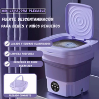 Mini Lavadora Portátil Plegable Práctica y Fácil de Transportar 9Lts
