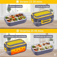 Lonchera Eléctrica Para Carro Y Oficina Porta Comida 110V 12v