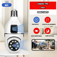 Camara De Seguridad Doble Lente Tipo Bombillo Wifi V380 Pro