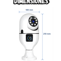 Camara De Seguridad Doble Lente Tipo Bombillo Wifi V380 Pro