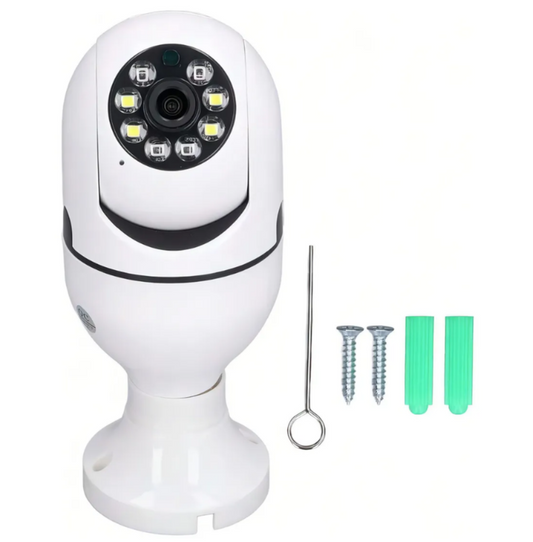 Camara Vigilancia Interior Tipo Bombillo Inteligente Vision Nocturna