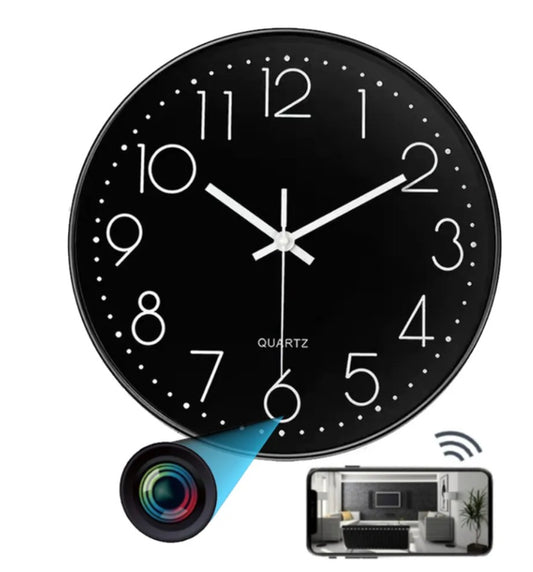 Reloj De Pared Con Cámara Espia WiFi HD Vigilancia Interior