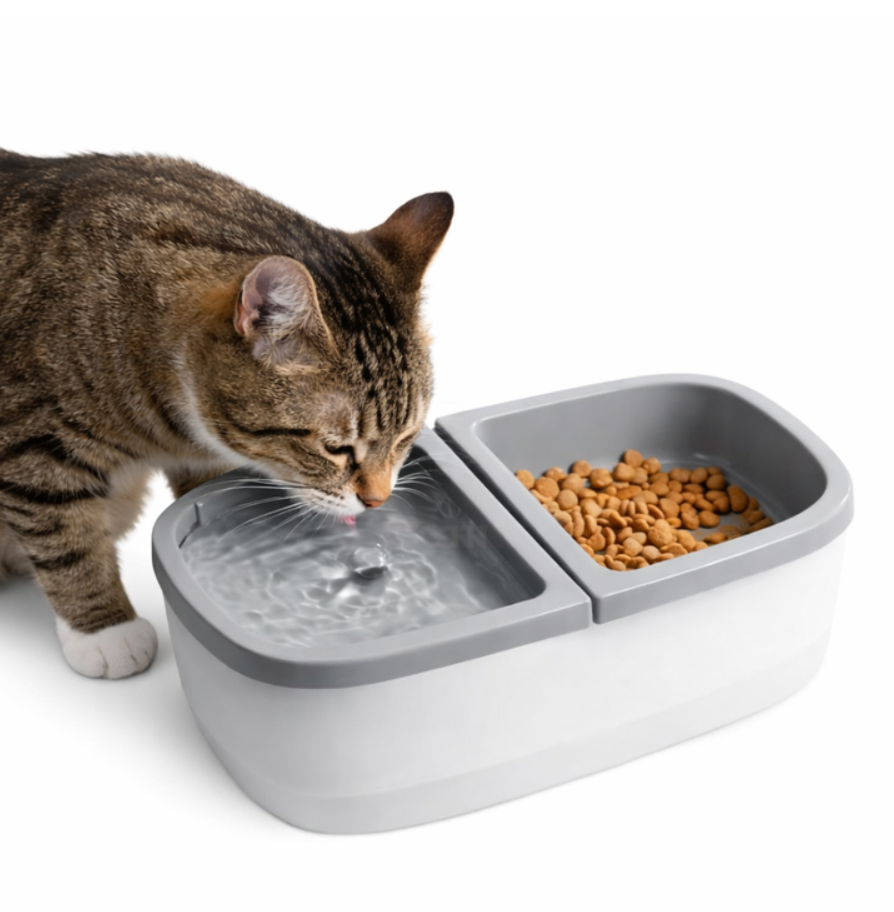 Dispensador De Comida y Fuente De Agua Para Mascotas 2 en 1