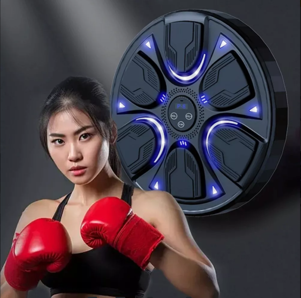 "Máquina De Boxeo Tablero Musical Luz Led Bluetooth + Guantes "