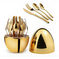 Juego De Cubiertos 24pcs Acero Inoxidable Estuche Huevo
