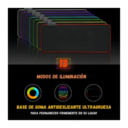 Pad Mouse Gamer Luz Led Rgb Antideslizante S4000 80x30 Cm