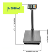 Báscula Digital Industrial 100kg Plataforma Acero Reforzada