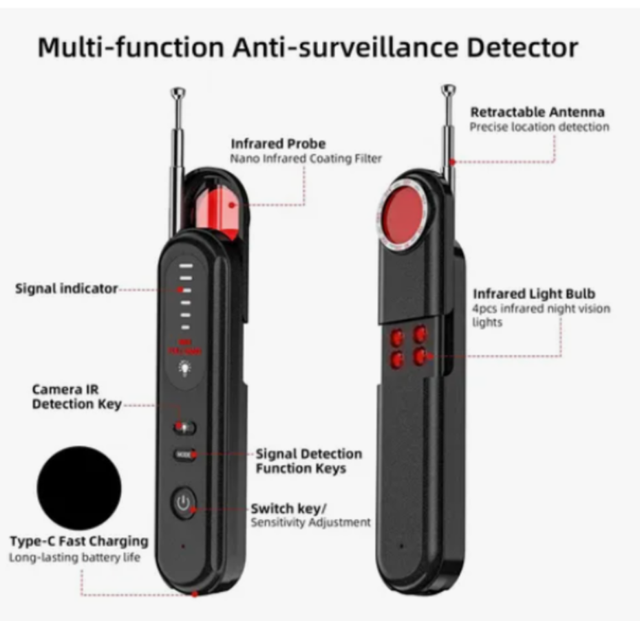 "Detector De Cámara Oculta + Memoria Micro Sd 32 Gb Clase 10 "