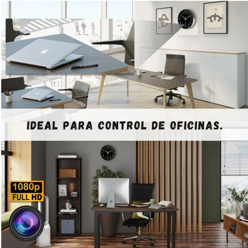 Reloj De Pared Con Cámara Espia WiFi HD Vigilancia Interior