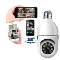 Camara Vigilancia Interior Tipo Bombillo Inteligente Vision Nocturna