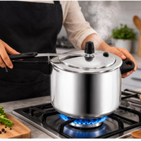Olla a Presión Multifuncional de Aluminio para Cocción Rápida y Segura