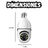 Camara Vigilancia Interior Tipo Bombillo Inteligente Vision Nocturna