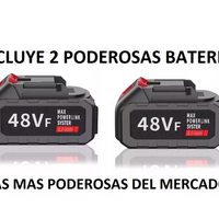 "Mini Sierra Eléctrica De Cadena Portátil Dos Baterías 48v "
