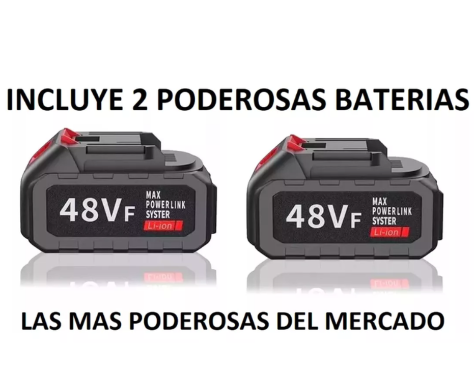 "Mini Sierra Eléctrica De Cadena Portátil Dos Baterías 48v "