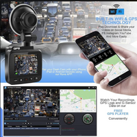 Camara Para Carro Con Gps Wifi Sensor 24/7 2k Pantalla Lcd