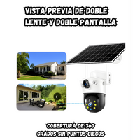 Camara Doble lente Panel Solar Simcard 4g Impermeable
