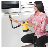 Limpiador A Vapor Portátil Multiusos Con Accesorios Amarillo